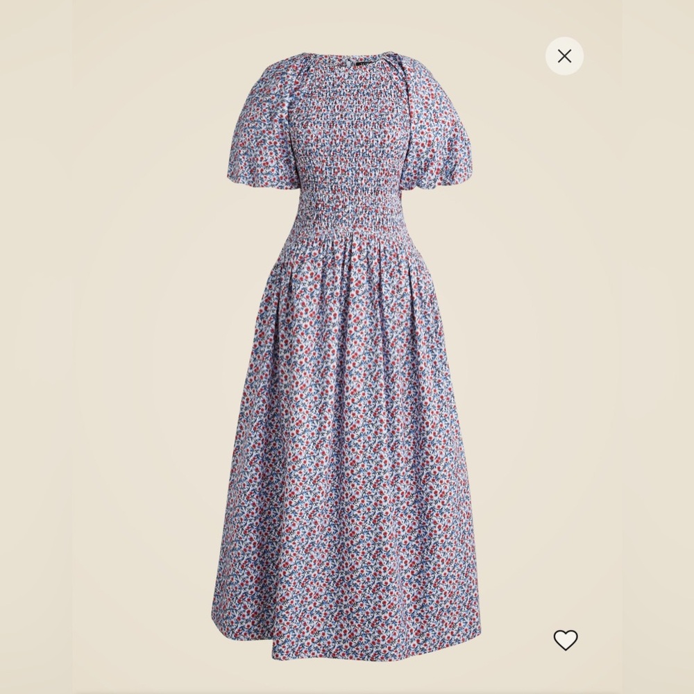 J. Crew Meadow Blue Floral Midi Dress